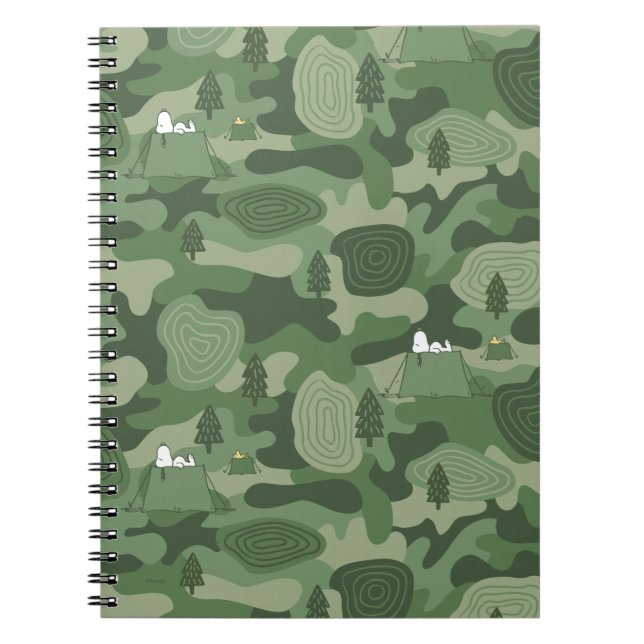 Cuaderno Cacahuetes | Campamento de camuflaje Snoopy & Wood (Frente)