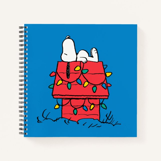 Cuaderno Cacahuetes | Casa de perros de Snoopy con luces (Anverso)
