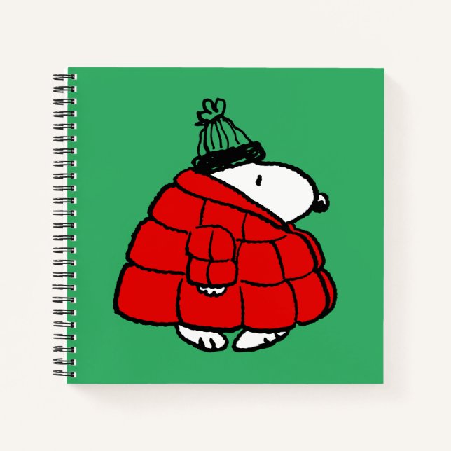 Cuaderno Cacahuetes | Chaqueta Snoopy Red Puffer (Anverso)