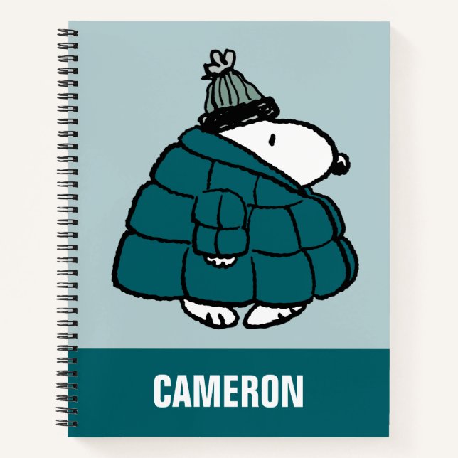 Cuaderno Cacahuetes | Chaqueta Snoopy Winter Puffer (Anverso)
