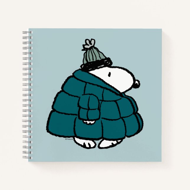 Cuaderno Cacahuetes | Chaqueta Snoopy Winter Puffer (Anverso)