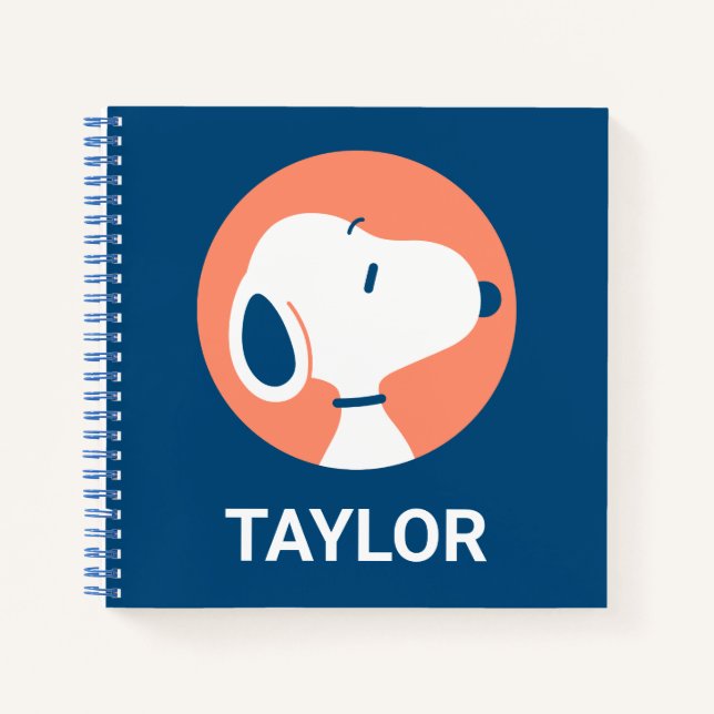 Cuaderno Cacahuetes | Deco azul oscuro de Snoopy | Añadir s (Anverso)