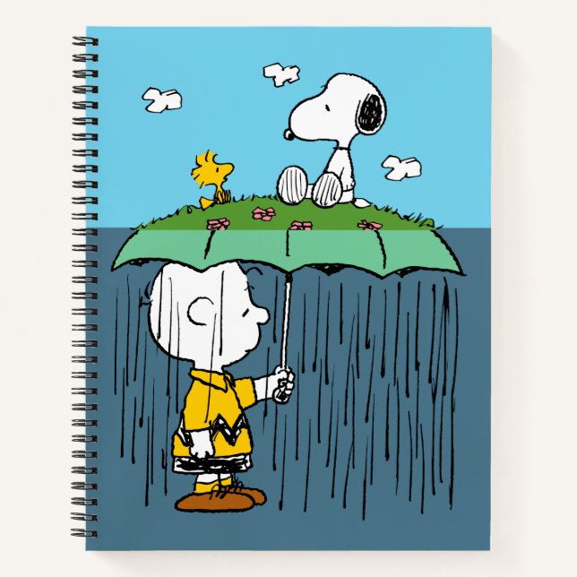 Cuaderno Cacahuetes | Día Soleado Día Lluvioso Mitad y Mita (Anverso)