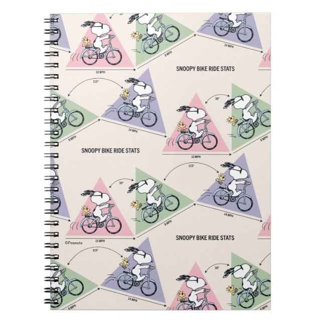 Cuaderno Cacahuetes | Estaciones de Snoopy Bike Ride (Frente)