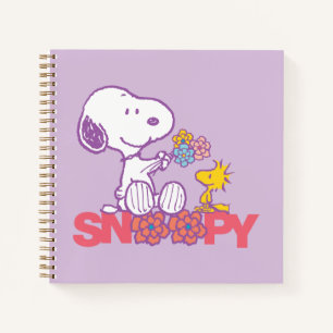 Cuaderno Cacahuetes   Flores Snoopy & Woodstock