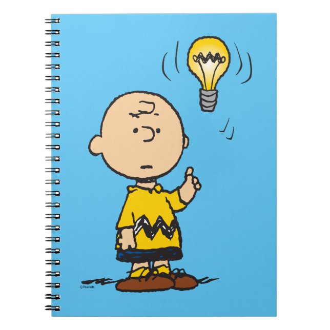 Cuaderno Cacahuetes | Idea de Charlie Brown sobre la bombil (Frente)