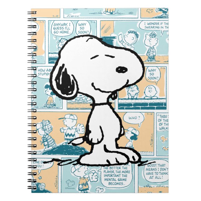 Cuaderno Cacahuetes | Patrón cómico de Snoopy (Frente)