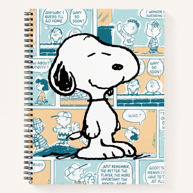Cuaderno Cacahuetes | Patrón cómico de Snoopy (Anverso)