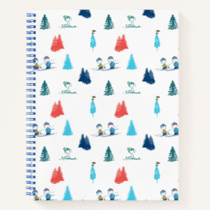 Cuaderno Cacahuetes Patrón de esquí de invierno