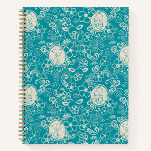 Cuaderno Cacahuetes Patrón de playa tropical Verde azulad