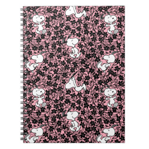 Cuaderno Cacahuetes Patrón de Vino de Flor Snoopy