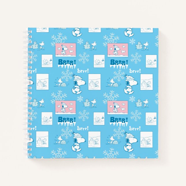Cuaderno Cacahuetes | Patrón del Día de la Nieve Snoopy (Anverso)