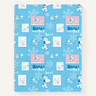 Cuaderno Cacahuetes   Patrón del Día de la Nieve Snoopy