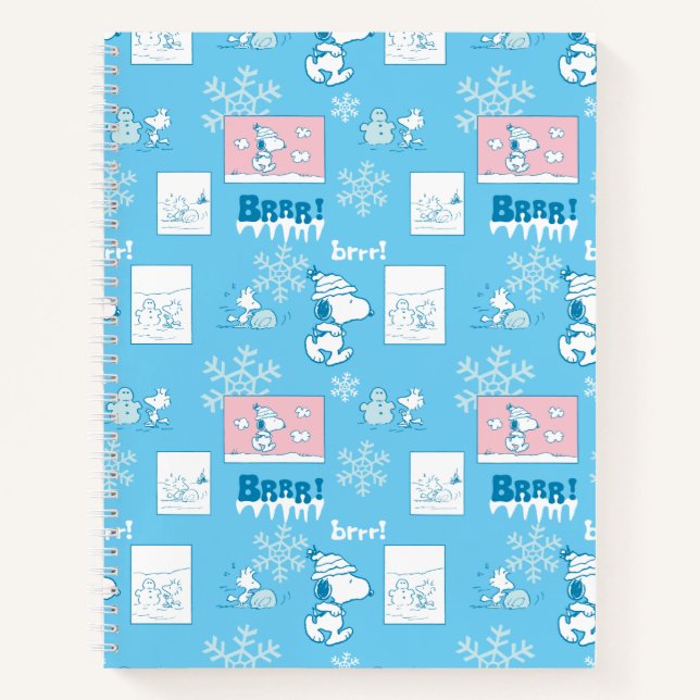 Cuaderno Cacahuetes | Patrón del Día de la Nieve Snoopy (Anverso)