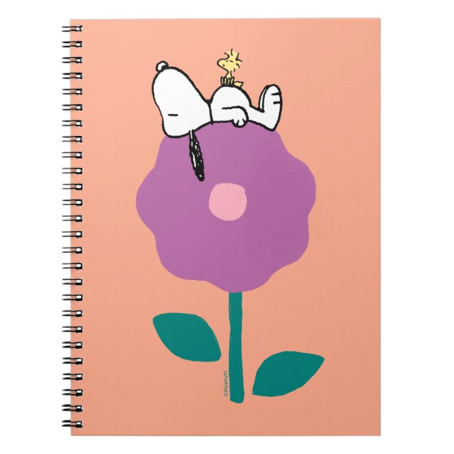 Cuaderno Cacahuetes | Silbato de flor de Snoopy y Woodstock (Frente)