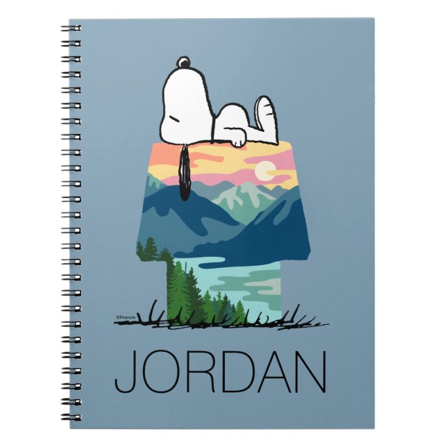 Cuaderno Cacahuetes | Snoopy Dog House Sunrise | Añadir su  (Frente)