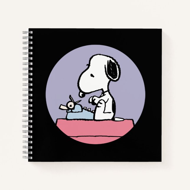 Cuaderno Cacahuetes | Snoopy en la máquina de escribir (Anverso)