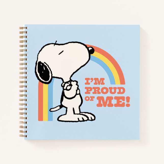 Cuaderno Cacahuetes | Snoopy Estoy orgulloso de mí (Anverso)