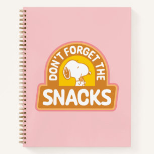 Cuaderno Cacahuetes Snoopy No olvides los aperitivos