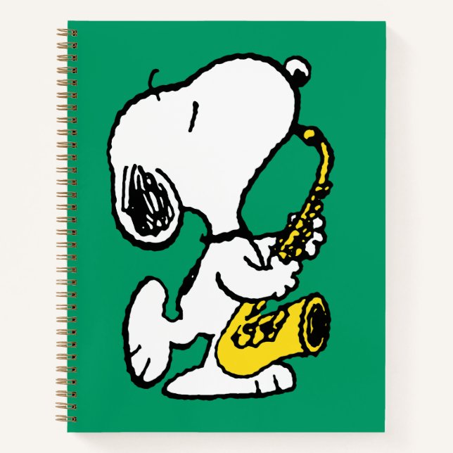 Cuaderno Cacahuetes | Snoopy Saxophone Player (Anverso)