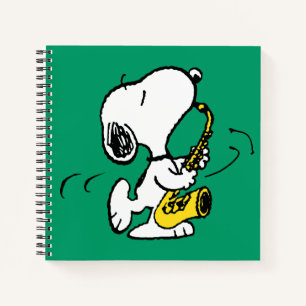 Cuaderno Cacahuetes   Snoopy Saxophone Player