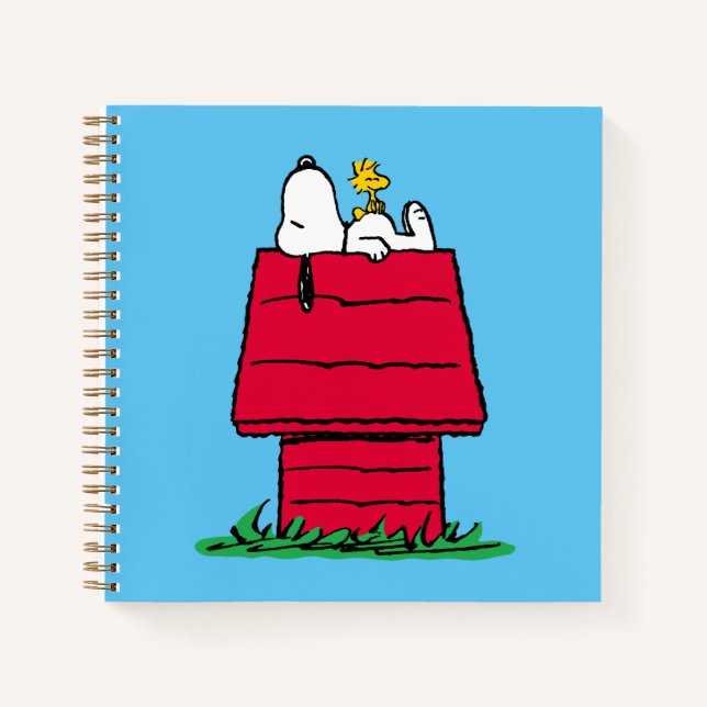 Cuaderno Cacahuetes | Snoopy & Woodstock Doghouse (Anverso)