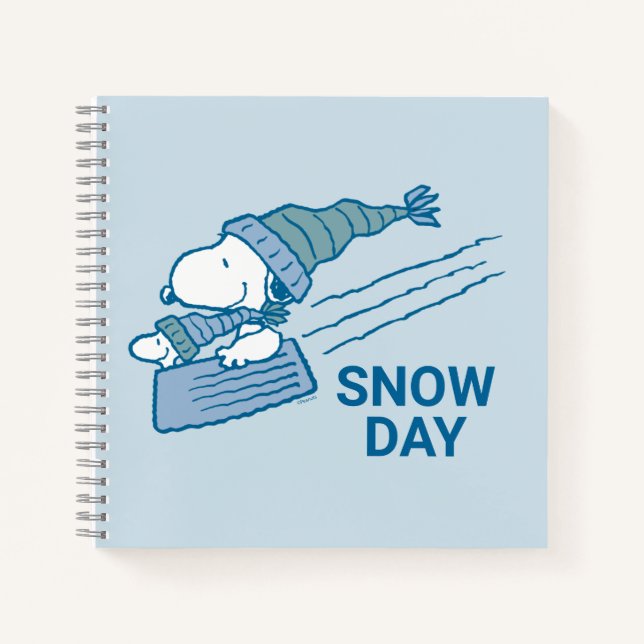 Cuaderno Cacahuetes | Snoopy & Woodstock Sledding (Anverso)