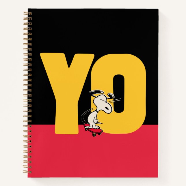 Cuaderno Cacahuetes | Snoopy YO Skateboard (Anverso)