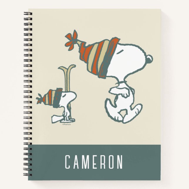 Cuaderno Cacahuetes | Viaje para esquiar Snoopy & Woodstock (Anverso)