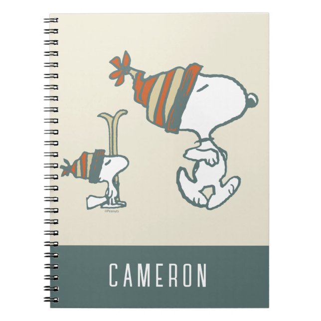 Cuaderno Cacahuetes | Viaje para esquiar Snoopy & Woodstock (Frente)