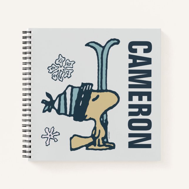 Cuaderno Cacahuetes | Woodstock Ski Pro | Añadir su nombre (Anverso)