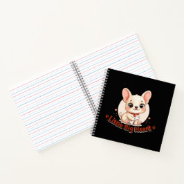 Cuaderno Cachorro Adorable Corazón Pequeño Grande