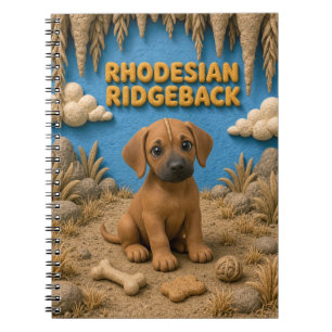 Cuaderno Cachorro adorable de Ridgeback de Rodesia, perro b