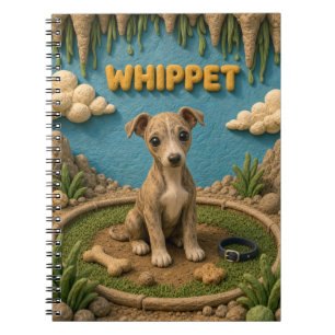 Cuaderno Cachorro adorable de Whippet, perro bebé