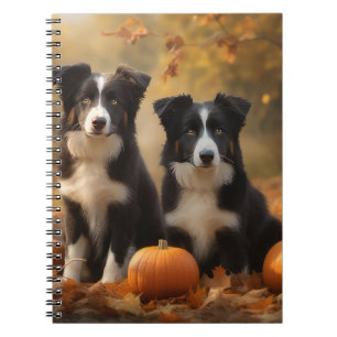 Cuaderno Cachorro Border Collie Delicia de Otoño Calabaza