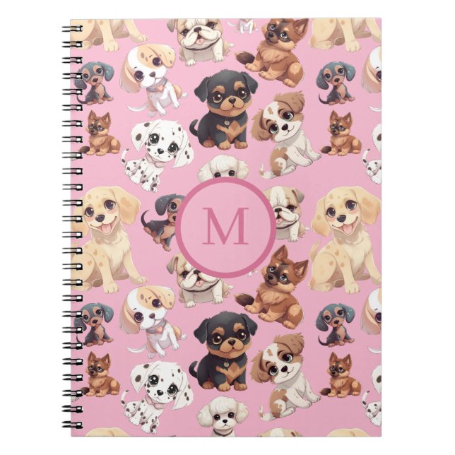 Cuaderno Cachorro cachorro rosado (Frente)