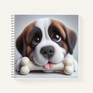 Cuaderno Cachorro con un hueso, por Natasha Us  