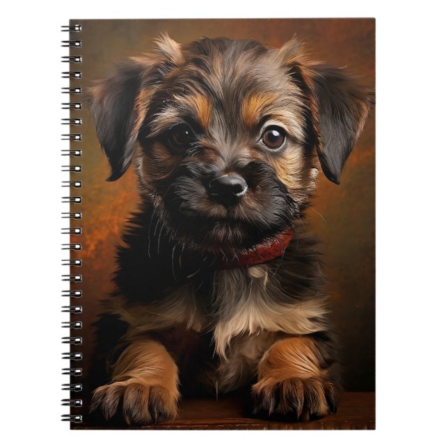 Cuaderno Cachorro de Border Terrier (Frente)