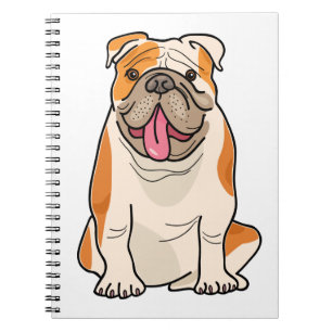 Cuaderno Cachorro de dibujos animados de Bulldog adorable B