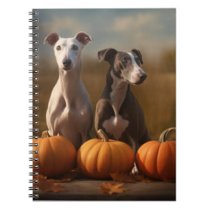 Cuaderno Cachorro de galgo Delicia de otoño Calabaza