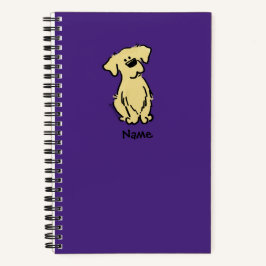 Cuaderno Cachorro de Golden Retriever - Púrpura -