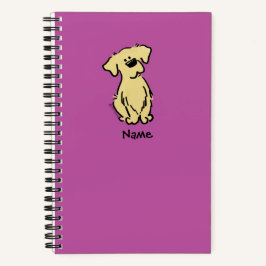 Cuaderno Cachorro de Golden Retriever - Rosa -