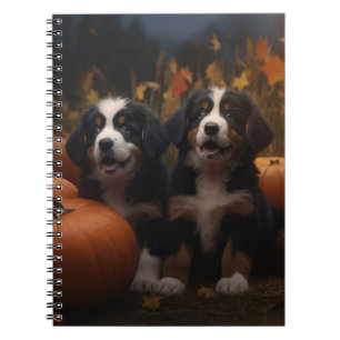 Cuaderno Cachorro de Montaña Bernés Otoño Delicia Calabaza