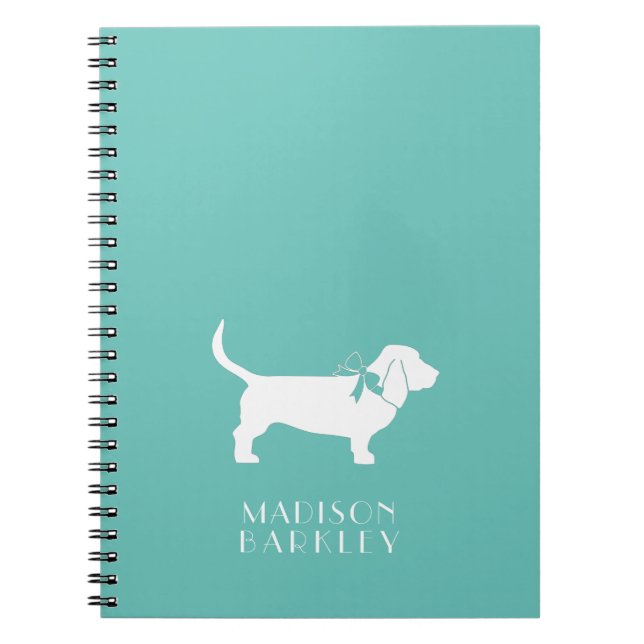 Cuaderno Cachorro de perro de Basset (Frente)