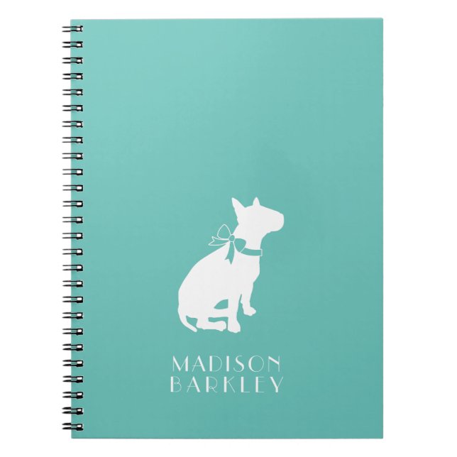 Cuaderno Cachorro de perro de Bull Terrier (Frente)