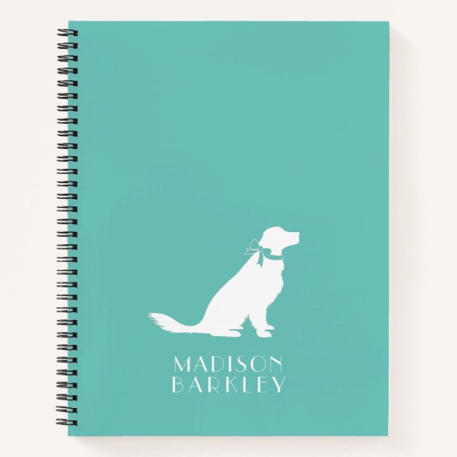 Cuaderno Cachorro de perro de Golden Retriever (Anverso)