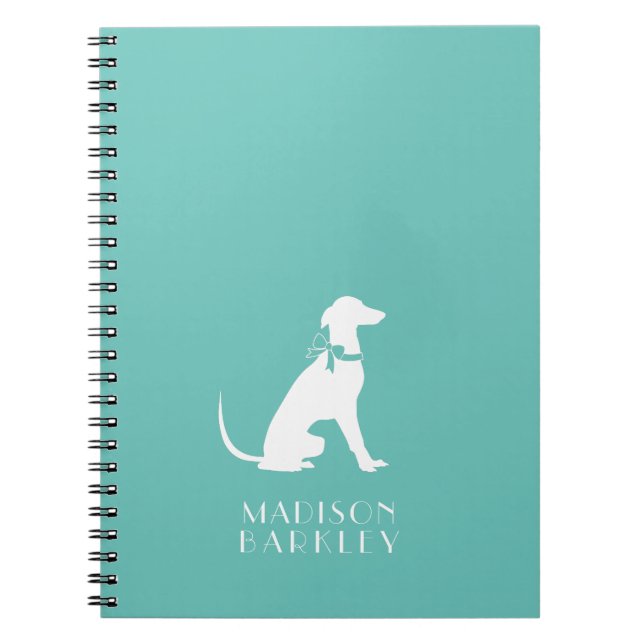 Cuaderno Cachorro de perro de Greyhound (Frente)
