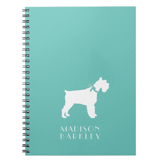 Cuaderno Cachorro de perro Schnauzer en miniatura (Frente)