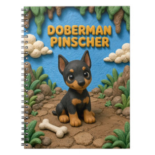 Cuaderno Cachorro de Pinscher Doberman Adorable, Perrito
