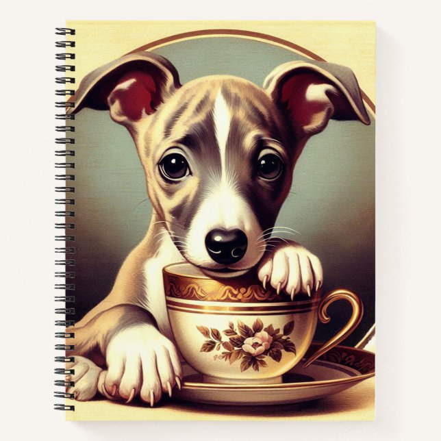 Cuaderno Cachorro de Whippet (Anverso)